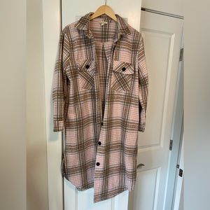 Pink Plaid Shacket